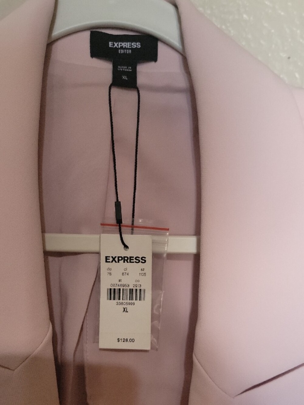 Express Light Pink Sleeveless Blazer Vest - Picture 2 of 4